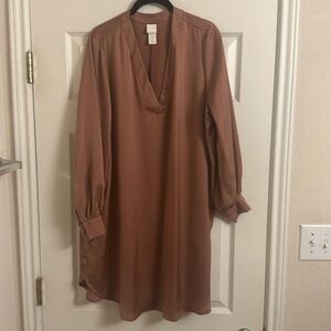 H&M Size M Blush Long Sleeve Dress